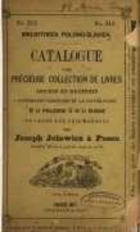 Bibliotheca Polono-Slavica : catalogue d'une précieuse collection de livres anciens et modernes concernant l'histoire et la littérature de la Pologne et de la Russie en vente aux prix marqués chez Joseph Jolowicz a Posen