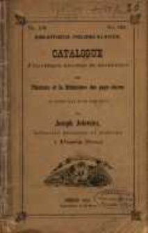 Bibliotheca Polono-Slavica : catalogue d'ouvrages anciens et modernes sur l'histoire et la littérature des pays slaves en vente aux prix marqués chez Joseph Jolowicz Librairie Ancienne et Moderne a Posen (Prusse)