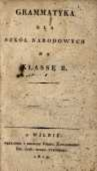 Grammatyka dla szkół narodowych na klassę II.