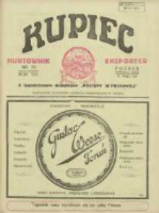 Kupiec Tygodnik: najstarszy tygodnik kupiecko- przemysłowy w Polsce 1927.05.14 R.21 Nr19; urzędowy organ publikacyjny Targ&oacute;w Wschodnich we Lwowie
