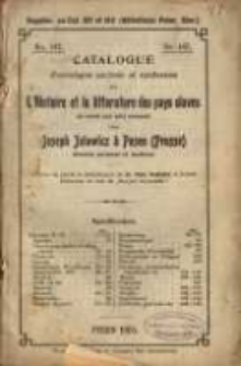 Catalogue d'ouvrages anciens et modernes sur l'histoire et la littérature des pays slaves en vente aux prix marqués chez Joseph Jolowicz a Posen (Prusse) Librairie ancienne et moderne