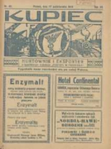 Kupiec Tygodnik: najstarszy tygodnik kupiecko- przemysłowy w Polsce 1926.10.27 R.20 Nr42