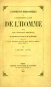Constitution philosophique de l'immortalit&eacute; de l'homme, fond&eacute;e sur l'hi&eacute;rologie chr&eacute;tienne, en opposition &agrave; l'ouvrage de M. P. Enfantin intitul&eacute; : "La Vie &eacute;ternelle dans le pass&eacute;, dans le pr&eacute;sent, dans le futur"