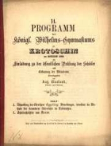 Programm des Königlichen Wilhelms-Gymnasiums zu Krotoschin ...