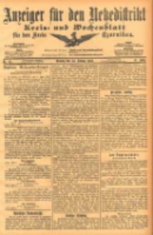 Anzeiger für den Netzedistrikt Kreis- und Wochenblatt für den Kreis Czarnikau 1903.02.24 Jg.51 Nr24