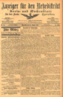 Anzeiger für den Netzedistrikt Kreis- und Wochenblatt für den Kreis Czarnikau 1903.02.26 Jg.51 Nr25
