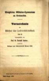 Verzeichnis der Bücher der Lehrerbibliothek. T. 2