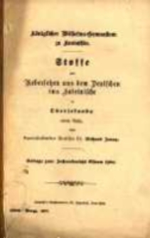 Stoffe zum Übersetzen aus dem Deutschen ins Lateinische in Obersekunda. Reihe 4.