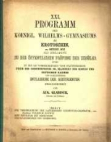 Programm des K&ouml;niglichen Wilhelms-Gymnasiums zu Krotoschin ...