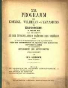 Programm des Königlichen Wilhelms-Gymnasiums zu Krotoschin ...
