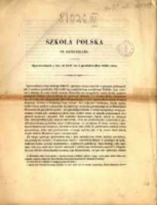 Szkoła Polska na Batignolles : sprawozdanie z lat od 1857 do 1 października 1860 roku.