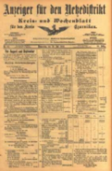 Anzeiger für den Netzedistrikt Kreis- und Wochenblatt für den Kreis Czarnikau 1903.07.30 Jg.51 Nr89