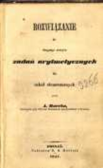 Rozwiązanie do drugiego zeszytu zadań arytmetycznych dla szkół elementarnych