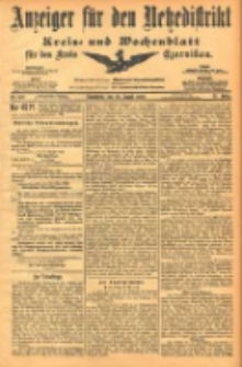 Anzeiger für den Netzedistrikt Kreis- und Wochenblatt für den Kreis Czarnikau 1903.08.29 Jg.51 Nr102