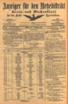 Anzeiger für den Netzedistrikt Kreis- und Wochenblatt für den Kreis Czarnikau 1903.09.08 Jg.51 Nr106