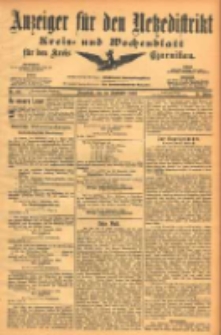 Anzeiger für den Netzedistrikt Kreis- und Wochenblatt für den Kreis Czarnikau 1903.09.19 Jg.51 Nr111
