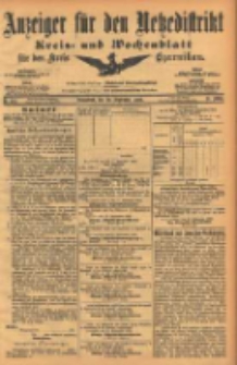 Anzeiger für den Netzedistrikt Kreis- und Wochenblatt für den Kreis Czarnikau 1903.09.26 Jg.51 Nr114