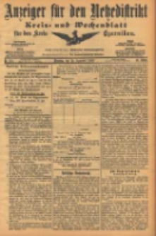 Anzeiger für den Netzedistrikt Kreis- und Wochenblatt für den Kreis Czarnikau 1903.09.29 Jg.51 Nr115