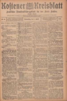 Kostener Kreisblatt: amtliches Ver&ouml;ffentlichungsblatt f&uuml;r den Kreis Kosten 1905.04.06 Jg.40 Nr41