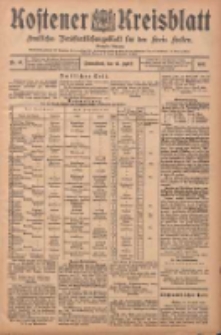 Kostener Kreisblatt: amtliches Ver&ouml;ffentlichungsblatt f&uuml;r den Kreis Kosten 1905.04.15 Jg.40 Nr45