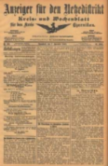 Anzeiger f&uuml;r den Netzedistrikt Kreis- und Wochenblatt f&uuml;r den Kreis Czarnikau 1903.11.07 Jg.51 Nr132