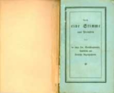 Auch eine Stimme aus Preussen über die jetzige Zeit, Verfassungswesen, Landstände und polnische Angelegenheiten