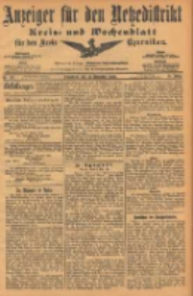 Anzeiger für den Netzedistrikt Kreis- und Wochenblatt für den Kreis Czarnikau 1903.11.14 Jg.51 Nr135