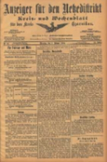 Anzeiger für den Netzedistrikt Kreis- und Wochenblatt für den Kreis Czarnikau 1904.02.02 Jg.52 Nr13