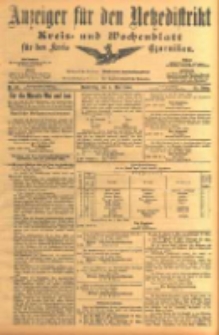Anzeiger für den Netzedistrikt Kreis- und Wochenblatt für den Kreis Czarnikau 1904.05.05 Jg.52 Nr52