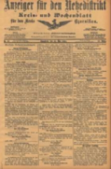 Anzeiger für den Netzedistrikt Kreis- und Wochenblatt für den Kreis Czarnikau 1904.05.21 Jg.52 Nr59