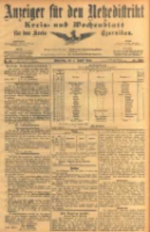 Anzeiger für den Netzedistrikt Kreis- und Wochenblatt für den Kreis Czarnikau 1904.08.04 Jg.52 Nr90