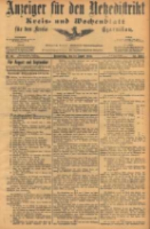 Anzeiger für den Netzedistrikt Kreis- und Wochenblatt für den Kreis Czarnikau 1904.08.11 Jg.52 Nr93