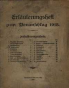 Erläuterungsheft ... R. 1913
