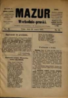 Mazur Wschodnio-Pruski. R. 1. 1885, nr 11