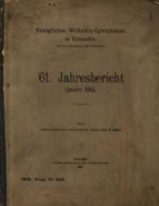 Jahresbericht über das Gymnasium zu Krotoschin ...