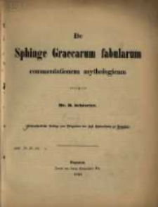 De Sphinge Graecarum fabularum commentationem mythologicam