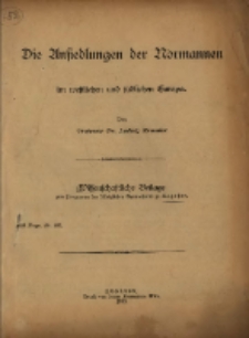 Die Ansiedlungen der Normannen im westlichen und südlichen Europa