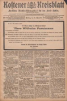 Kostener Kreisblatt: amtliches Veröffentlichungsblatt für den Kreis Kosten 1907.11.26 Jg.42 Nr142