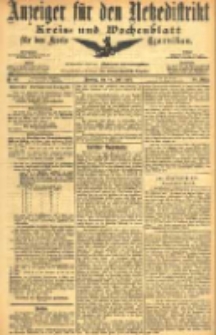 Anzeiger f&uuml;r den Netzedistrikt Kreis- und Wochenblatt f&uuml;r den Kreis Czarnikau 1905.07.18 Jg.53 Nr83