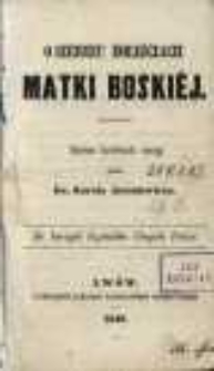 O siedmiu boleściach Matki Boskiej :siedm krótkich uwag / przez Karola Antoniewicza.
