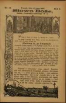 Słowo Boże: dodatek do Przewodnika Katolickiego R.1. 1898 Nr.18