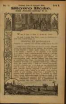 Słowo Boże: dodatek do Przewodnika Katolickiego R.1. 1898 Nr.21