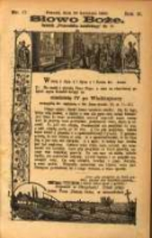 Słowo Boże: dodatek do Przewodnika Katolickiego R.2. 1899 Nr.17