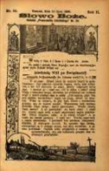 Słowo Boże: dodatek do Przewodnika Katolickiego R.2. 1899 Nr.28