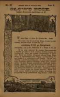 Słowo Boże: dodatek do Przewodnika Katolickiego R.5. 1902 Nr.37