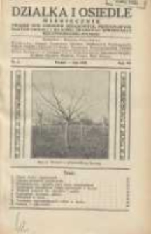 Działka i Osiedle: Miesięcznik Związku Towarzystw Ogródków Działkowych, Przydomowych Małych Osiedli i Hodowli Drobnego Inwentarza Rzeczypospolitej Polskiej 1934.02 R.7 Nr2