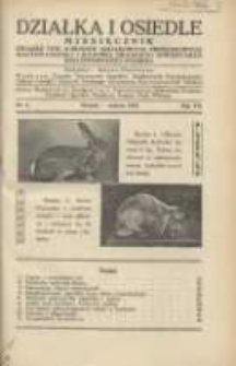Działka i Osiedle: Miesięcznik Związku Towarzystw Ogródków Działkowych, Przydomowych Małych Osiedli i Hodowli Drobnego Inwentarza Rzeczypospolitej Polskiej 1934.03 R.7 Nr3