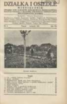 Działka i Osiedle: Miesięcznik Związku Towarzystw Ogródków Działkowych, Przydomowych Małych Osiedli i Hodowli Drobnego Inwentarza Rzeczypospolitej Polskiej 1934.04 R.7 Nr4