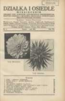 Działka i Osiedle: Miesięcznik Związku Towarzystw Ogródków Działkowych, Przydomowych Małych Osiedli i Hodowli Drobnego Inwentarza Rzeczypospolitej Polskiej 1934.05 R.7 Nr5