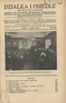 Działka i Osiedle: Miesięcznik Związku Towarzystw Ogródków Działkowych, Przydomowych Małych Osiedli i Hodowli Drobnego Inwentarza Rzeczypospolitej Polskiej 1934.12 R.7 Nr12